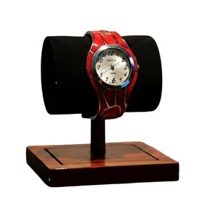 Geneva – Luxury Red Cuff Bracelet Watch